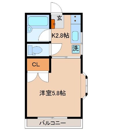 グリーンハイツ福田Ａ棟の物件間取画像